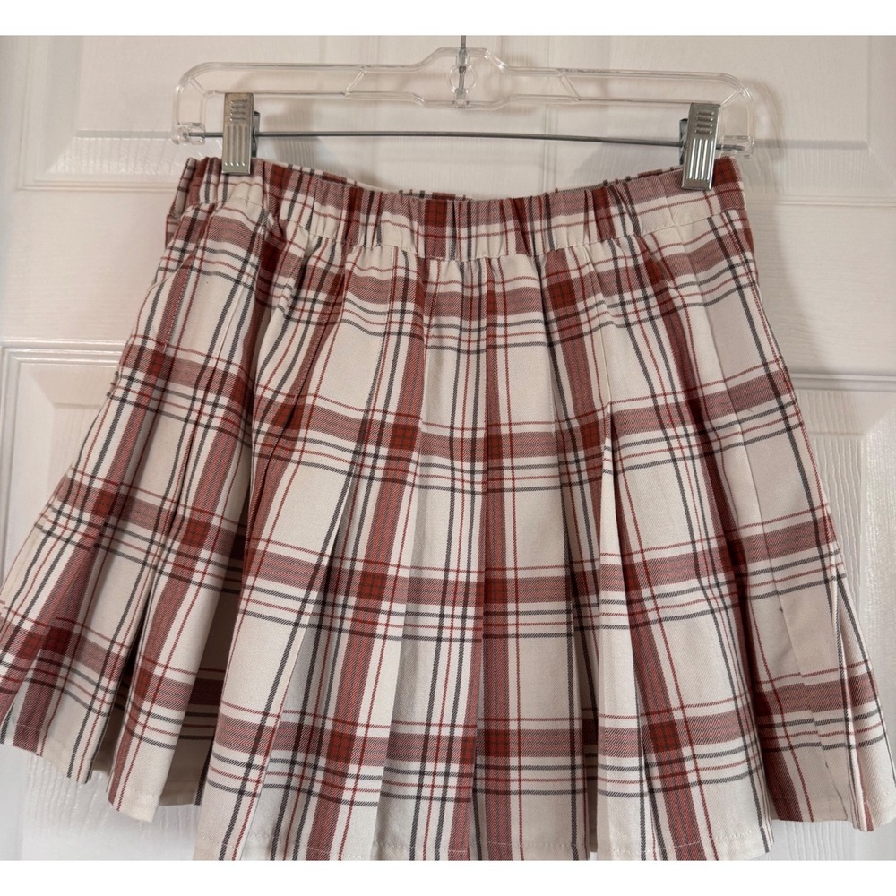 Aerie Pleated Mini Skirt Plaid NWOT Size S Preppy Schoolgirl - Picture 3 of 8